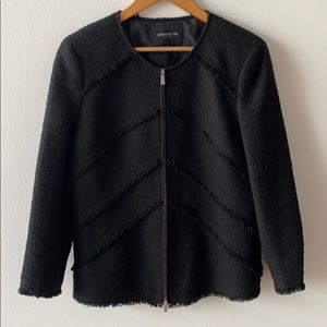 Lafayette 148 New York Black Textured Jacket